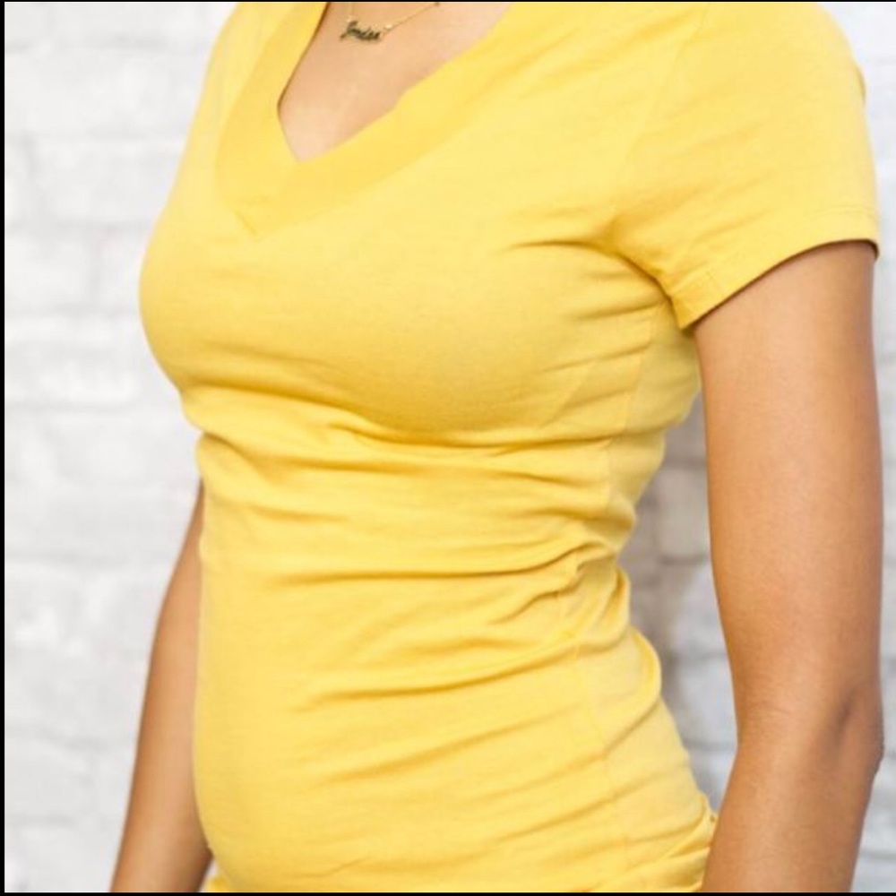 Yellow V-Neck